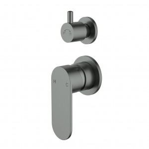 Sora SS Gun Metal Wall Diverter Mixer